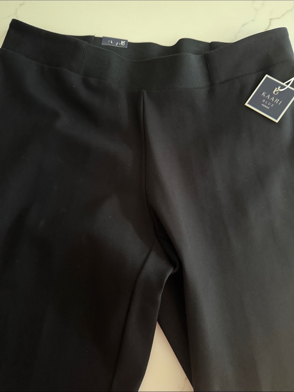 Kaari Blue - Black Women's knit pants 2X